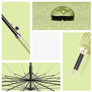 Grand <span class=keywords><strong>parapluie</strong></span> publicitaire à long manche résistant au <span class=keywords><strong>vent</strong></span>, logo personnalisé, 16 baleines, parapluies droits pour le soleil, vente en gros - Product Image 5