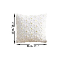 Housse de coussin carrée en peluche de Noël 45x45cm avec fermeture éclair pour la maison, l'hôtel, l'hôpital, anti-plis, pour chevet ou bureau