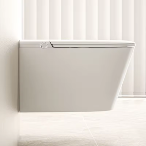 Toilette intelligente murale moderne blanche suspendue avec télécommande automatique en céramique <span class=keywords><strong>WC</strong></span> avec réservoir dissimulé - Product Image 4