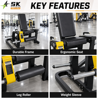 Machine à extensions de jambes SK à charge libre, équipement de musculation commercial, presse à jambes, équipement de fitness pour le bas du corps, salle de sport