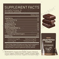 Poudre Protéinée Végétalienne Bio Saveur Chocolat OEM ODM - Complément Alimentaire Substitut de Repas pour Nutrition Quotidienne & Fitness