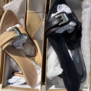 2026 New Heeled Sandals Women <b>High</b> <b>Heels</b> Pointy Toe Dress Shoes Wholesale Pumps Custom Logo Summer Sandals <b>Slippers</b> Stock - Product Image 2