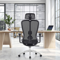 Chaise de bureau moderne en maille à dossier haut avec support lombaire réglable accoudoir réglable ordinateur de luxe exécutif pivotant ergonomique