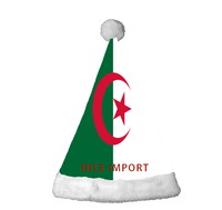 Chapeaux de Noël à la mode avec drapeau algérien, confortables et en peluche, pour adultes, pour les fêtes de Noël et du Nouvel An