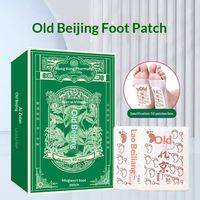 Patchs pour les pieds Old Beijing 50 pièces, à l'armoise et au vinaigre de bambou, pour le soin des pieds, patchs de moxibustion, autocollants de thérapie à base de plantes