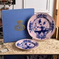 Service de table de banquet en porcelaine orientale italienne 1735, résistant au micro-ondes, style rétro de luxe léger, assiettes, bols à salade, riz, soupe et nouilles
