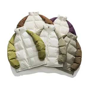 Casaco de algodão colorido solto e versátil para fazer pão, casaco novo de outono e inverno para jovens