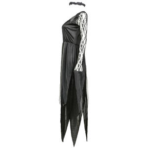 Disfraces de Halloween 2026 para Mujer, Talla Grande, Vestido Gótico Vintage con Encaje de Calavera, Manga Campana, Sexy, Zombi, Vampiresa, Novia Fantasma, Cosplay - Product Image 5