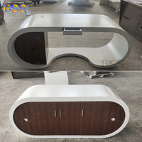 Table et chaise de bureau de direction petit espace Table de bureau moderne Boss Forme ovale Gestionnaire Bureau Design d'intérieur