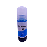 Encre à base de colorant de recharge de 102 bouteilles compatible avec Epson ET2700 ET2750 ET3700 ET3750 ET4750 CMYK imprimante à jet d'encre 4 couleurs 102 encre à colorant