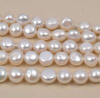 Perles en vrac de culture d'eau douce naturelles, forme bouton, 6-9 mm, haute brillance, légèrement imparfaites, pour la fabrication de bijoux