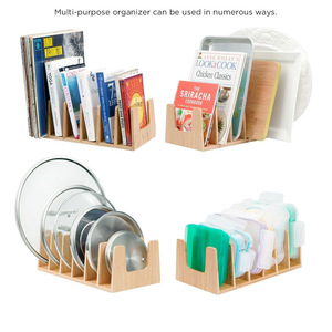 ที่เก็บนิตยสารไม้ไผ่ 6 ช่อง ชั้นวางหนังสือเรียบง่ายทันสมัยสำหรับห้องครัวห้องนอน - Product Image 3
