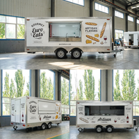 Fourgonnette de restauration mobile personnalisée, entièrement équipée, de luxe, pour pizza, barbecue, hot-dogs, frites, glaces, en acier inoxydable