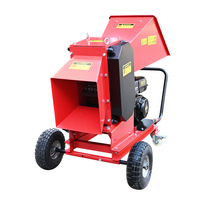 Broyeur à bois mobile pour travaux forestiers, robuste, moteur à essence 7 CV, machine à couper le bois de 80 mm