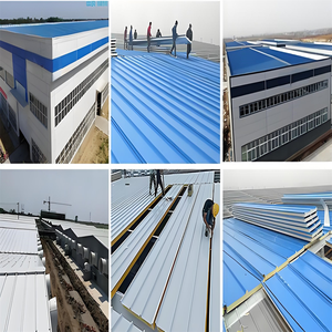 20mm PU Polyurethane bên ngoài bức tường Ốp Nhà nhiệt cách điện kim loại tấm bánh sandwich cho mái nhà - Product Image 4