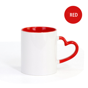 Prensa de calor impresión foto DIY forma de corazón mango interior Color 11OZ sublimación cerámica taza de café tazas - Product Image 4