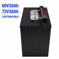 Paket Baterai LiFePO4 60V 72V 30Ah 32140 Cell Built 2000 Siklus Dalam untuk Skuter Listrik/Motor Listrik Bertenaga Tinggi
