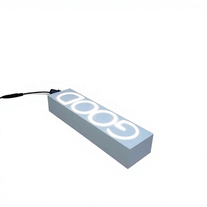 Letrero LED Acrílico para Interiores con Borde Iluminado y Logotipo, Soporte de Exhibición Iluminado de Bajo Consumo para Mostrador y Montaje en Pared - Product Image 1