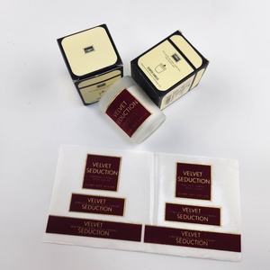 Etiquetas Personalizadas de Lujo para Velas Aromáticas, Estampado en Caliente con Terciopelo, Grabado en Relieve con Lámina Dorada, Etiquetas Autoadhesivas Personalizadas - Product Image 2