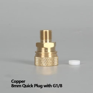 อะแดปเตอร์ปลั๊กเชื่อมต่อแบบปลดเร็วสำหรับเติมก๊าซ HPA CO2 พร้อมข้อต่อแบบปลดเร็วขนาด 8 มม. 1/8BSPP G1/8 1/8NPT M10x1 อุปกรณ์เสริมข้อต่ออากาศ - Product Image 5