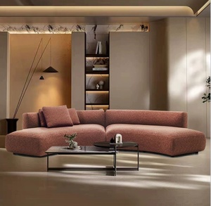 Nordic di <span class=keywords><strong>lusso</strong></span> Designer divano moderno sezionale semplice curvo tessuto grande piccolo per <span class=keywords><strong>soggiorno</strong></span> Hotel centro commerciale spugna - Product Image 3