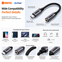 Adaptateur USB C vers Jack 3,5 mm DAC haute résolution, dongle audio tressé durable compatible avec Samsung Galaxy S24 S23 Ultra Pixel 9