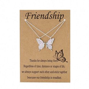 2023 Offre Spéciale argent pendentif collier fille bijoux breloque papillon collier chaîne meilleur ami amitié collier pour les femmes - Product Image 6
