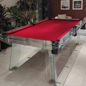 Tavolo da <span class=keywords><strong>Biliardo</strong></span> in Vetro Cristallo Stile Francese con Piano in Ardesia, <span class=keywords><strong>Dimensioni</strong></span> Standard per Sala Giochi Privata - Product Image 4