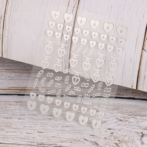 Gold Angel Wing Nails Stickers Mental Sun Moon Star Lock decalcomanie Charms per unghie cursori adesivi 3D accessori per decorazioni primaverili - Product Image 3