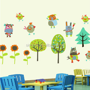 Съемная самоклеящаяся водонепроницаемая настенная наклейка из ПВХ с мультяшным лесным сюжетом, красочная, для детской комнаты Sinmors - Product Image 4
