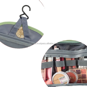 Trousse fourre-tout cosmétique unisexe à fermeture éclair, boîte de maquillage multicouche élégante à grande capacité, étui de voyage d'affaires EU Polyester - Product Image 4