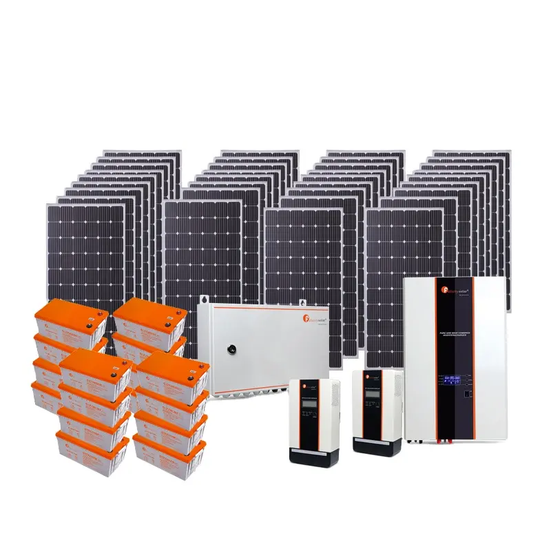 Felicitysolar Pacote completo da energia 10KW güneş fora yapmak da sınıf sistema güneş de 10 quilowatts para bir casa