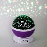 Projecteur LED produisant l'image d'un ciel étoilé, avec 4 ampoules LED et 8 couleurs changeantes, ambiance romantique, idéal pour la chambre d'un bébé ou pour une Rotation de 360 °