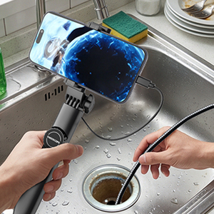 Cámara de Inspección de Alcantarillado Compatible con Apple y Android, Endoscopio con 8 Luces para Drenajes de Pared, Tuberías Automotrices, Sonda de 6.4mm - Product Image 6