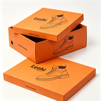 Boîte d'emballage en papier pour chaussures écologiques et recyclables avec logo personnalisé, pour cadeaux, chaussures, vêtements, rangement, avec couvercle et base personnalisés