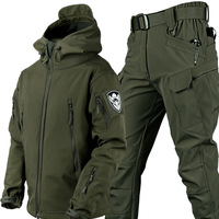 Ensemble tactique en softshell China Cema Sharkskin pour forces armées, imperméable, coupe-vent, respirant, pour la chasse, veste d'hiver