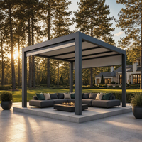 Gazebo automatique moderne de haute qualité avec structure en aluminium robuste et télécommande pour jardin, piscine et terrasse