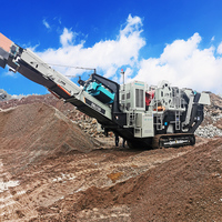 Trituradora de mandíbula montada sobre orugas y trituradora de mandíbula de piedra dura de mineral portátil grande Precio de fábrica a la venta