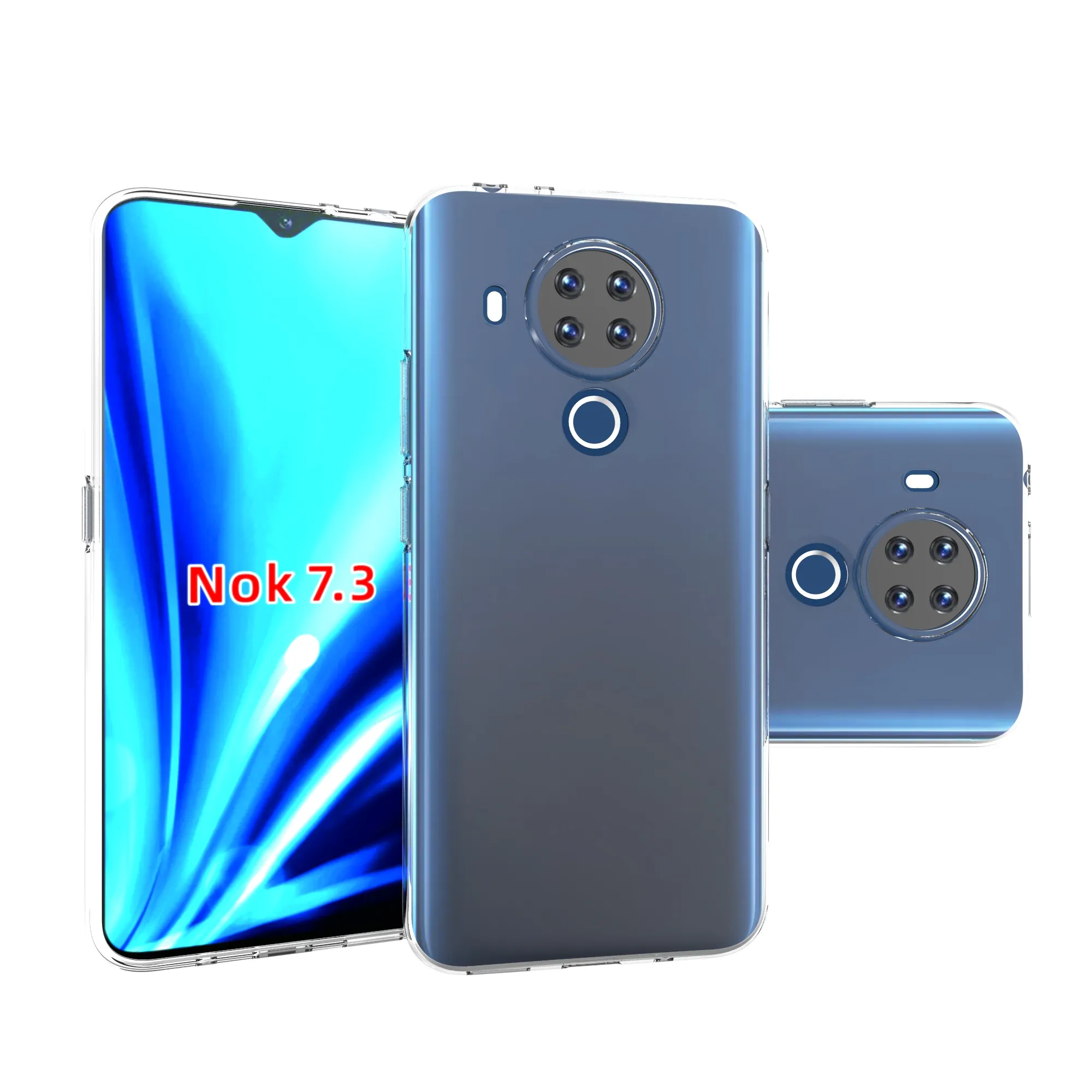 For Nokia 5.1 6.1 7 Plus Silm Soft Tpu Silicon Full Clear Back Cover Case For Nokia 7.3 7.2 8.3