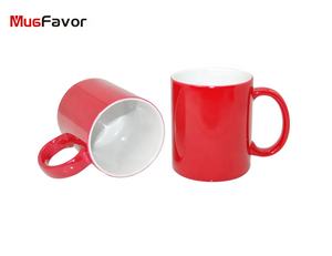 MugFavor tasse de café magique sensible à la chaleur en céramique tasse tasse changeante de couleur faite sur commande brillante et mate finition MBS11 - Product Image 2