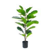 Indoor Home Office Dekor Heiße Verkäufe Kunststoff pflanzen Gefälschte Bonsai Ficus Bäume Künstliche Pflanze Geige Blatt Feigen baum