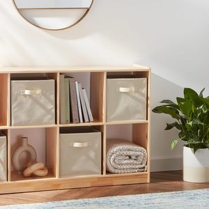 Basics Collapsible Fabric Storage <b>Cubes</b> 10.5 x 10.5 x 10.5 Inches With Handles For Wardrobe Clothing Organization Beige - Product Image 5