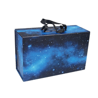 Grande boîte cadeau pliable rouge bleu, prix de gros, boîtes cadeaux magnétiques pliables, vente en gros avec ruban avec couvercle à fermeture magnétique