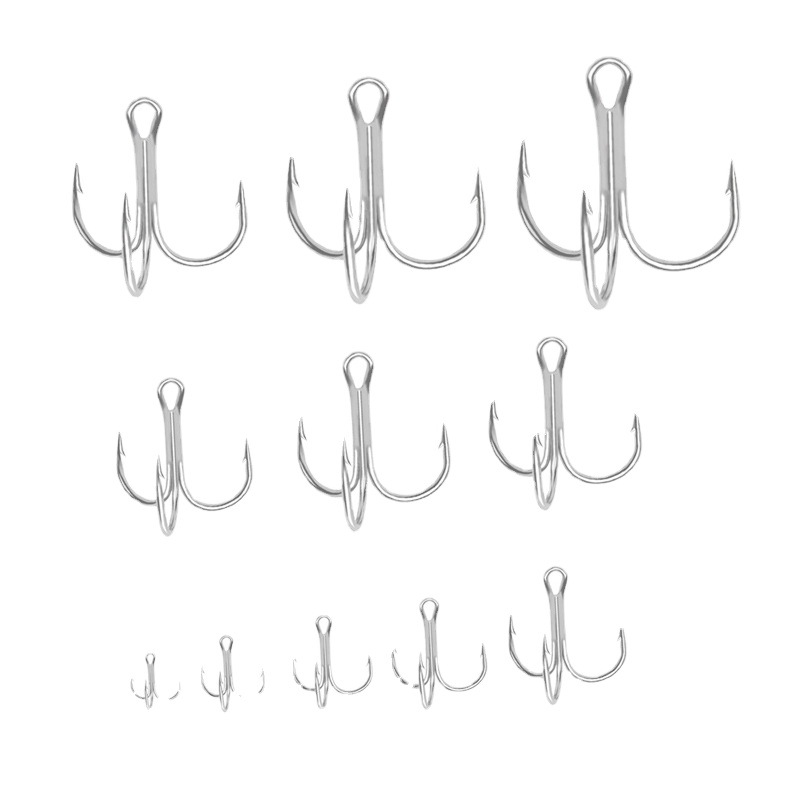 Lot de 50 hameçons de pêche, attachent manuellement la ligne, pas facile à plier, convient pour les poissons moyens et grands (couleur : argent, taille : 7