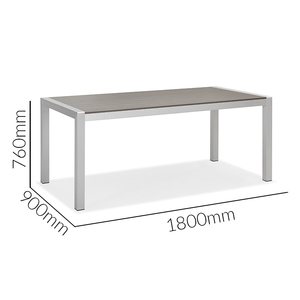 <span class=keywords><strong>Table</strong></span> de restaurant d'extérieur en aluminium, avec fauteuils, 6 pièces - Product Image 2