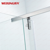 Salle de bain de haute qualité Pivot porte de douche encadrée aluminium acier inoxydable verre trempé Rectangle salle de douche