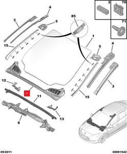 Protector de Parabrisas para <span class=keywords><strong>Peugeot</strong></span> Modelo Antiguo 308 y 408, Recogedor de Agua para Limpiaparabrisas, Cubierta Delantera, Moldura de Parabrisas, OE:8103L7 - Product Image 6