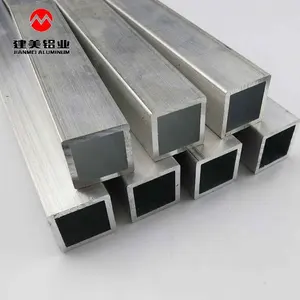 Jianmei profilé creux en aluminium extrudé carré personnalisé tube rectangulaire en aluminium fabricant