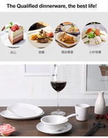 Vaisselle de restaurant écologique en gros, assiette ovale en mélamine plastique blanche de 11 pouces