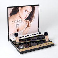 Support d'affichage personnalisé de luxe en acrylique pour produits de soin du visage pour femmes, produits cosmétiques, étagère de marque privée, flacons de fond de teint liquide